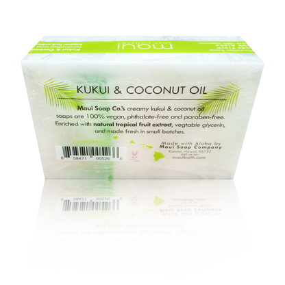 Gardenia Bar Soap with Kukui & Coconut Oil 6oz