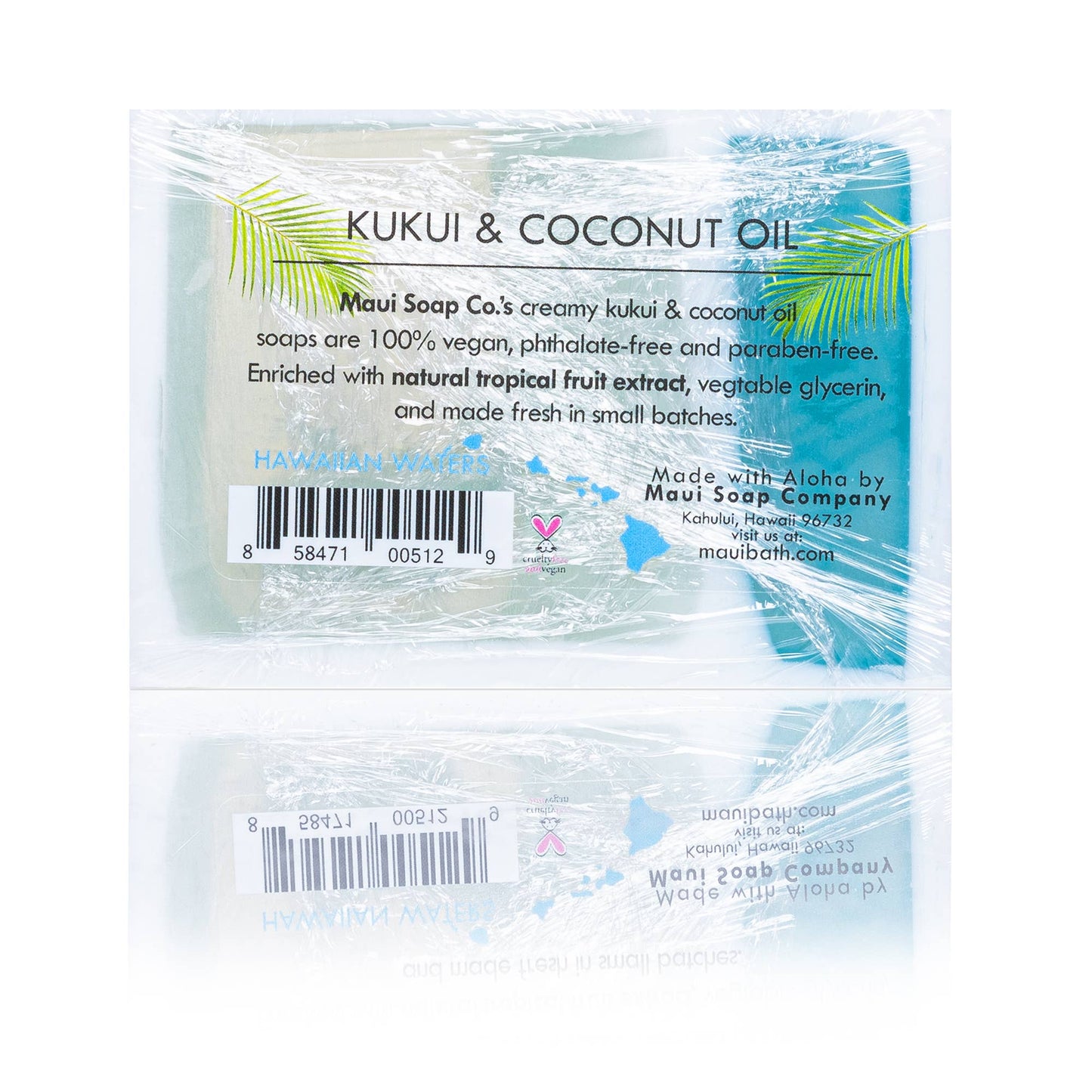 Hawaiian Waters Bar Soap with Kukui & Coconut Oil 6oz